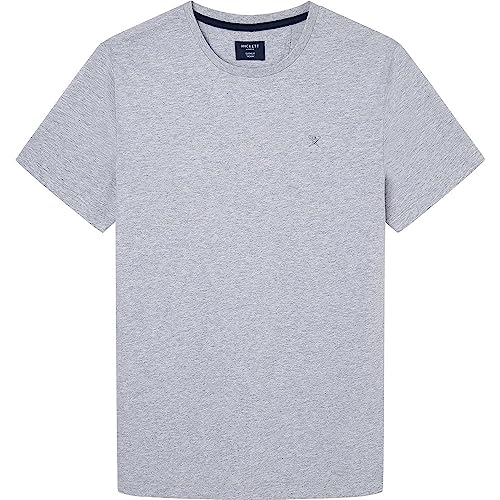 Hackett London Herren Pima-Baumwolle T-Shirt, Grau (Light Grey Marl), XL von Hackett London