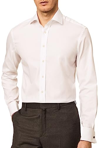 Hackett London Herren Pinpoint Dc Shirt, White (White), 17 von Hackett London