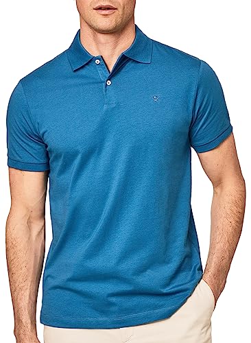 HACKETT LONDON Herren Pima Cotton Polo Polohemd, Mittelblau, XS von Hackett London