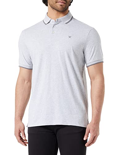 HACKETT LONDON Herren Double Tipped Polo Polohemd, Hellgrau (Light Grey Marl), S von Hackett London