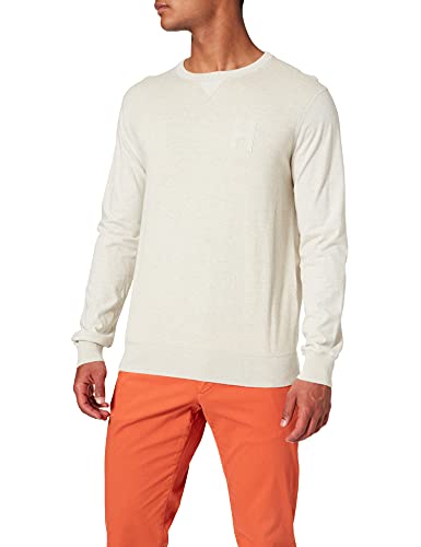 Hackett London Herren Pullover Jersey Knit Crew, Elfenbein (Ecru 814), Small (Herstellergröße:S) von Hackett London