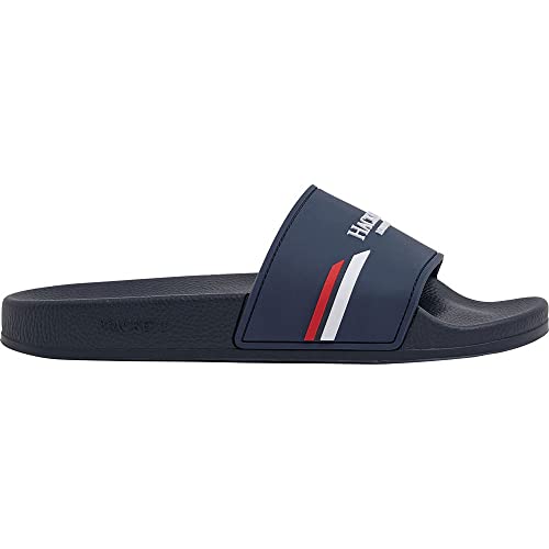 Hackett London Herren Slider Sport Schiebe-Sandalen, Blue (Navy), 44.5 EU von Hackett London