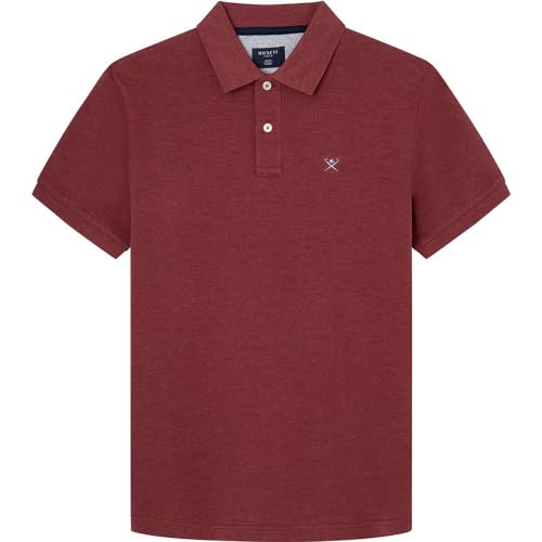 Hackett London Herren Slim FIT Logo Polo, Red (Dusty Red), XL von Hackett London