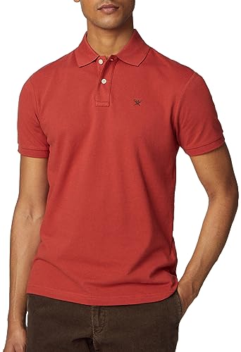 Hackett London Herren Slim FIT Logo Polohemd, Red (Terracotta), 3XL von Hackett London