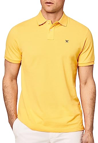 Hackett London Herren Slim Fit Logo Polohemd, Mango, 3XL von Hackett London