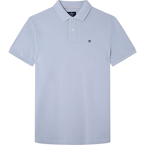 Hackett London Herren Slim Fit Logo Polohemd, Oxfordblau, M von Hackett London