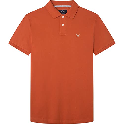 Hackett London Herren Slim Fit Logo Polohemd, Redwood, 3XL von Hackett London