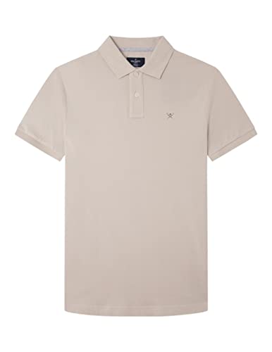 Hackett London Herren Slim Fit Logo Polohemd, Silv-futter, L von Hackett London