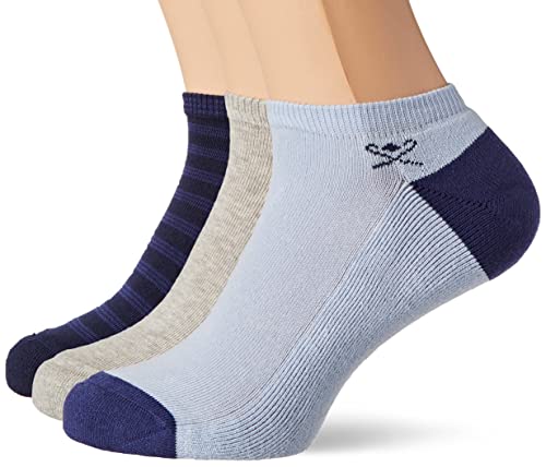 HACKETT LONDON Herren Solid Strip Tl Socken, grau/blau, L von Hackett London