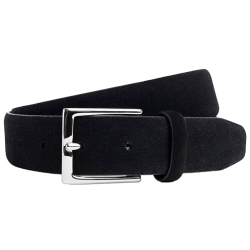 Hackett London Herren Suede Feather Edge Belt, Black (Black), 34 von Hackett London