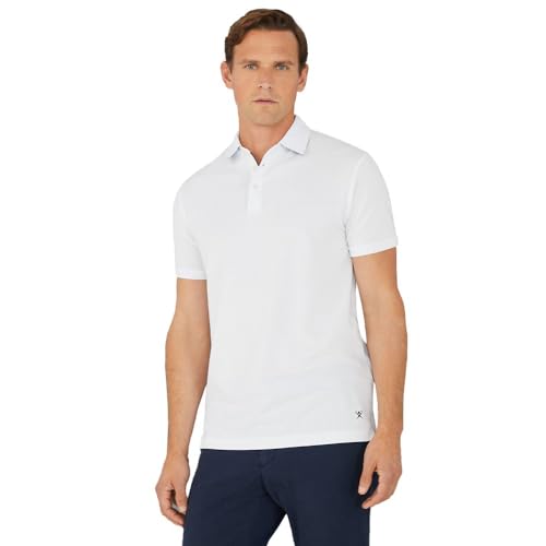 Hackett London Herren Swim Trim 3D Box Polo, White (White), L von Hackett London