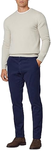 Hackett London Herren Texture Chino Hose, Blue (Navy Blazer), 33W/34L von Hackett London