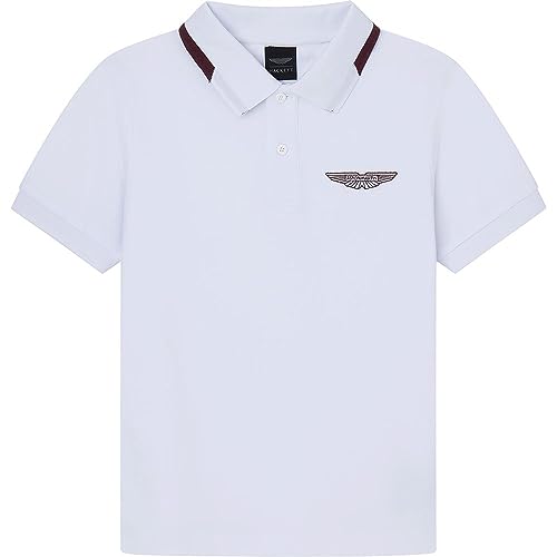 Hackett London Jungen AM Tipped Polo Polohemd, White (White), 15 Years von Hackett London