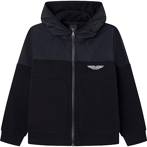 Hackett London Jungen Am Storm HDY Fz Kapuzenpullover, Schwarz (Black), 15 Jahre von Hackett London