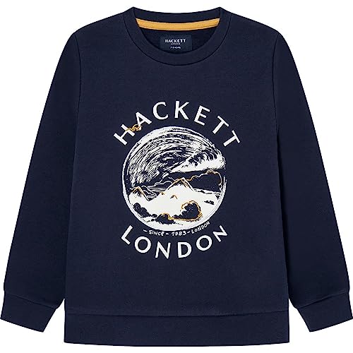 Hackett London Jungen Artwork Crew Sweatshirt, blau (Marineblau), 9 Jahre von Hackett London