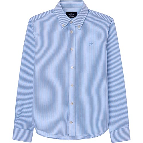 Hackett London Jungen Gewaschenes Oxford-Gewebe Hemd, weiß/blau, 3 Jahre von Hackett London