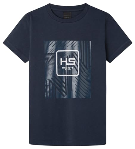 Hackett London Jungen Hs Graphic Box T-Shirt, Blau (Navy), 2 Jahre von Hackett London