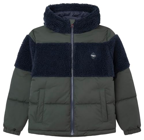 Hackett London Jungen Hybrid Fz Hoody Jacke, Blau (Navy/Green), 11 Jahre von Hackett London