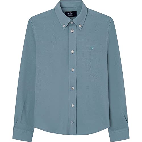 Hackett London Jungen Leichtes Piqué Hemd, blau, 7 Jahre von Hackett London