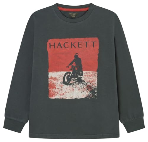 Hackett London Jungen Motorrad T-Shirt, Grün (dunkelgrün), 13 Jahre von Hackett London