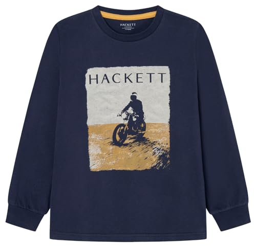 Hackett London Jungen Motorrad T-Shirt, blau (Marineblau), 11 Jahre von Hackett London
