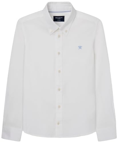 Hackett London Jungen Washed Oxford Hemd, White (White) 1, 7 Jahre von Hackett London