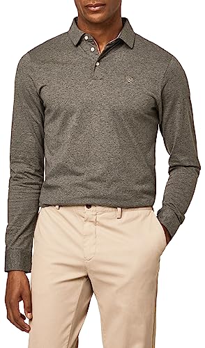 Hackett London Men's Alcantara TRM JSY Ls Polo Shirt, Charcoal, S von Hackett London