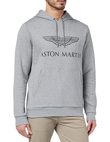 Hackett London Men's Amr Logo Hoody Hooded Sweatshirt, Grey Marl, XXL von Hackett London