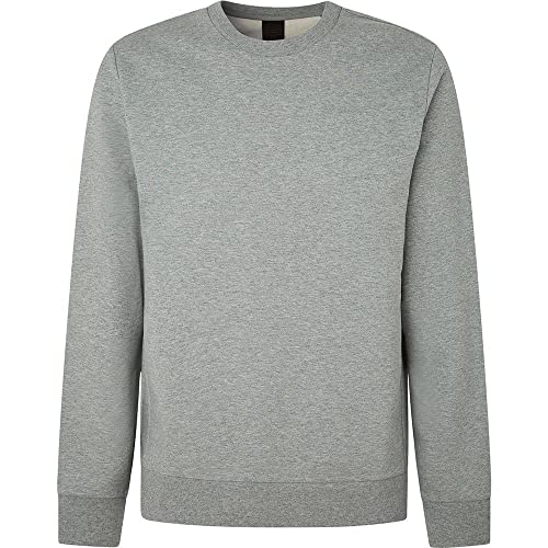 Hackett London Men's Essential Crew Sweatshirt, Grey Marl, XS von Hackett London