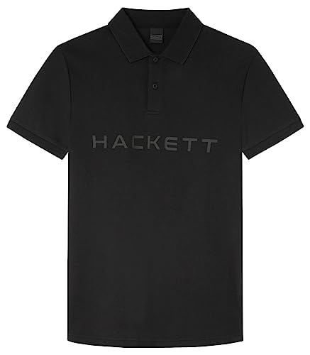 Hackett London Herren Essential Polo Shirt, Black (Black), S von Hackett London