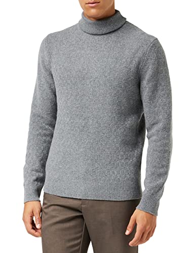 Hackett London Men's H Stitch Roll Neck Pullover Sweater, Flannel Grey, XL von Hackett London