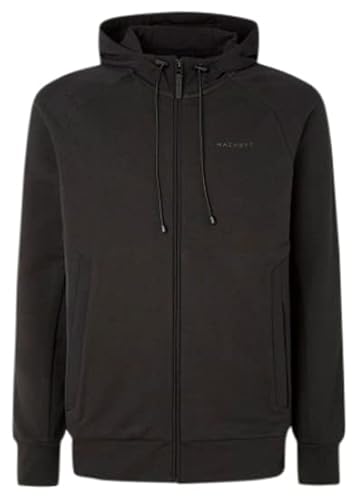 HACKETT LONDON Men's Hs Hybrid HDY Fz Hooded Sweatshirt, Black, XL von Hackett London