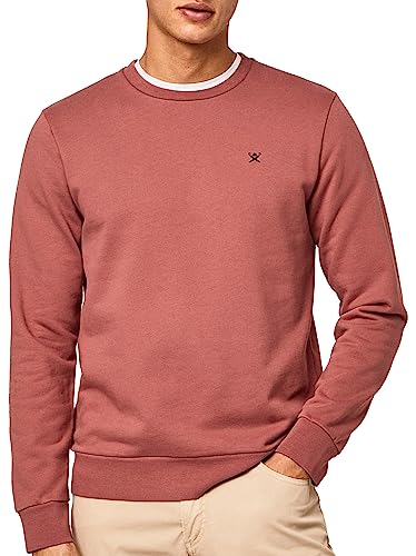 HACKETT LONDON Men's Hackett LDN Logo CRW Sweatshirt, Dusty Rose, XS von Hackett London