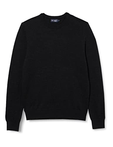 Hackett London Men's Herringbone Jcqd Crew Pullover Sweater, Chrc/Black, M von Hackett London