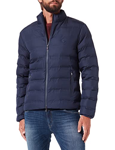 HACKETT LONDON Men's LW Moto Jacket, Navy, L von Hackett London