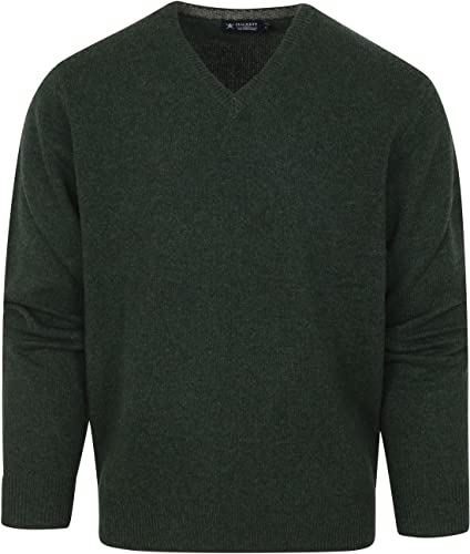 Hackett London Men's Lambswool V Neck Pullover Sweater, Peat, L von Hackett London