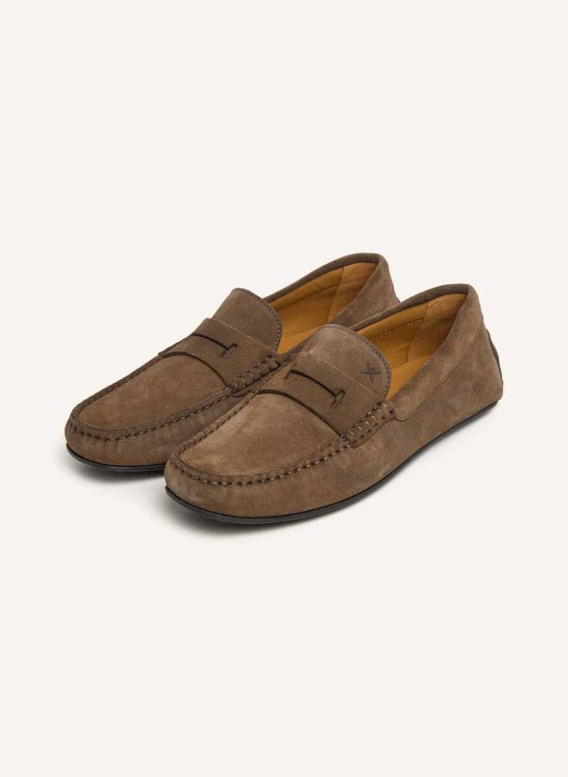 Hackett London Mokassin Driver Loafer braun von Hackett London