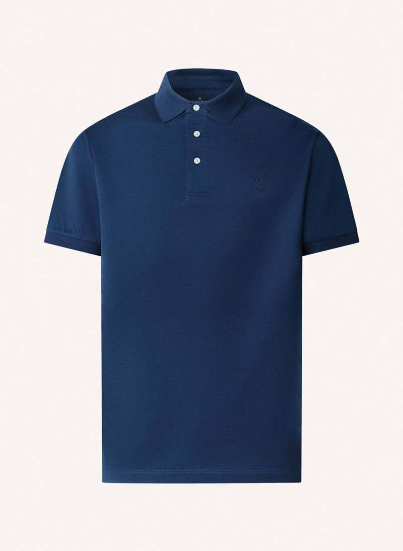 Hackett London Poloshirt Hbone Jacq Jsy Ss blau von Hackett London