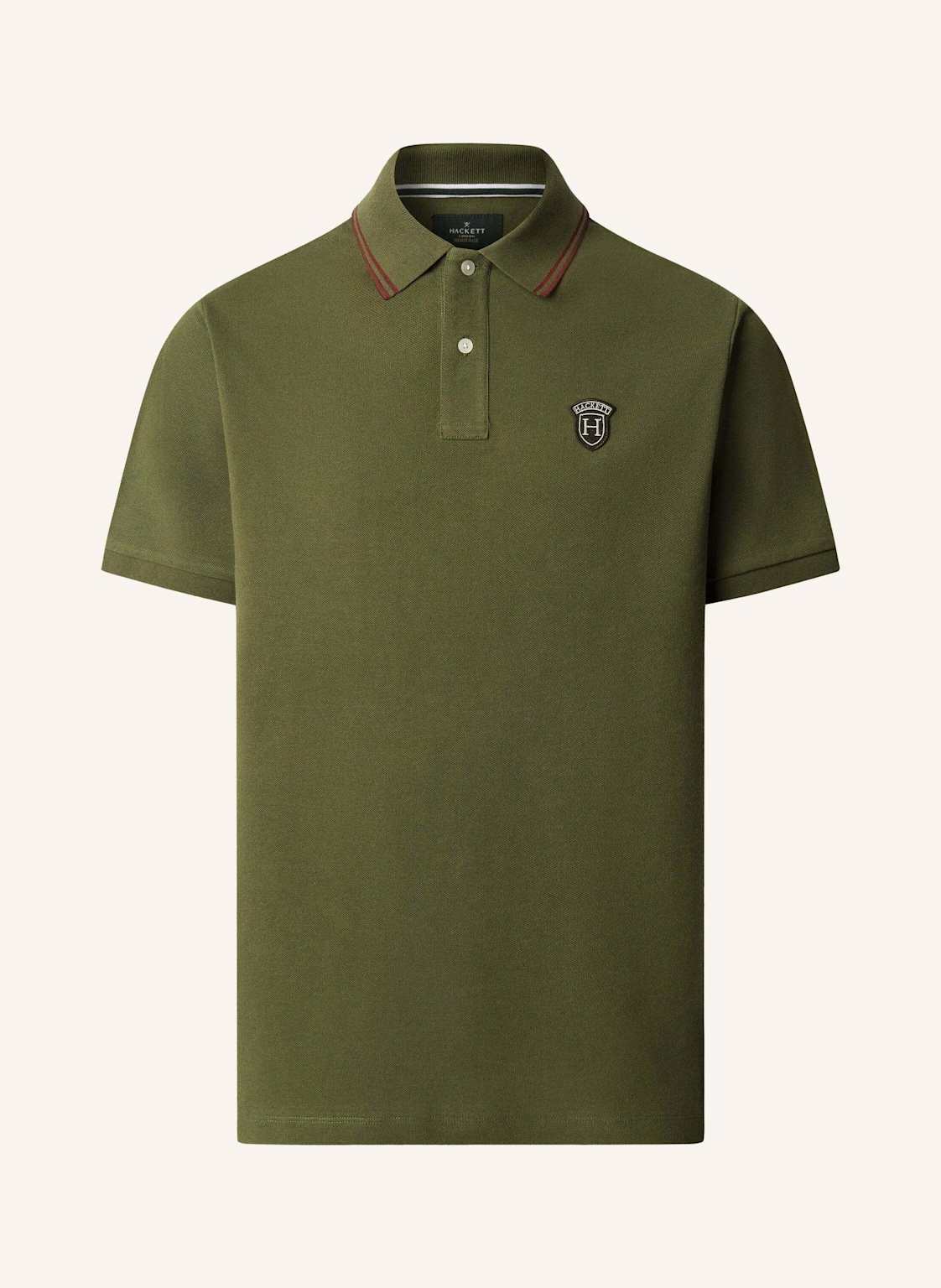 Hackett London Poloshirt Heritage Badge Polo gruen von Hackett London