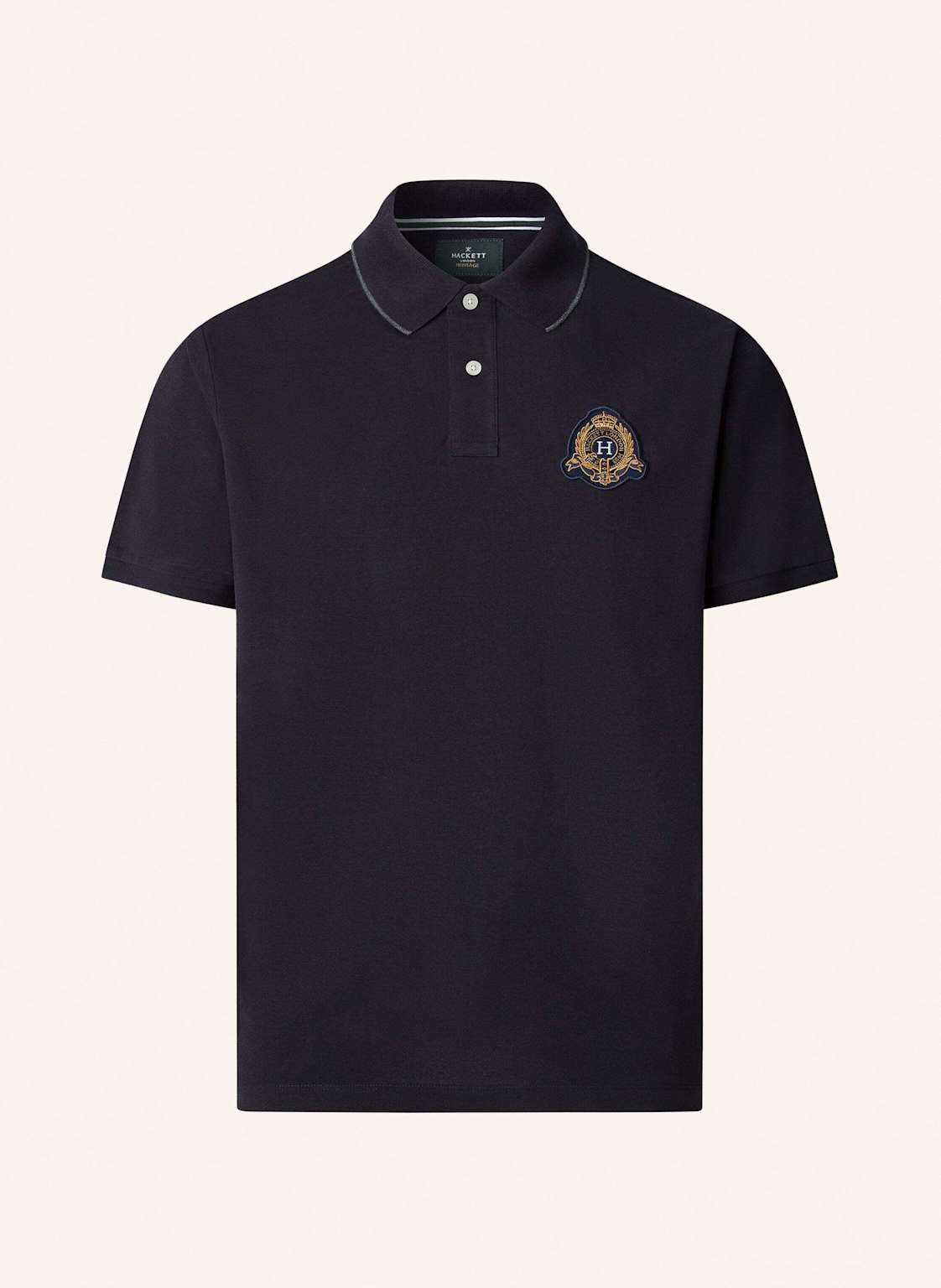 Hackett London Poloshirt Heritage Crest Logo blau Hackett London Poloshirt Heritage Crest Logo blau von Hackett London