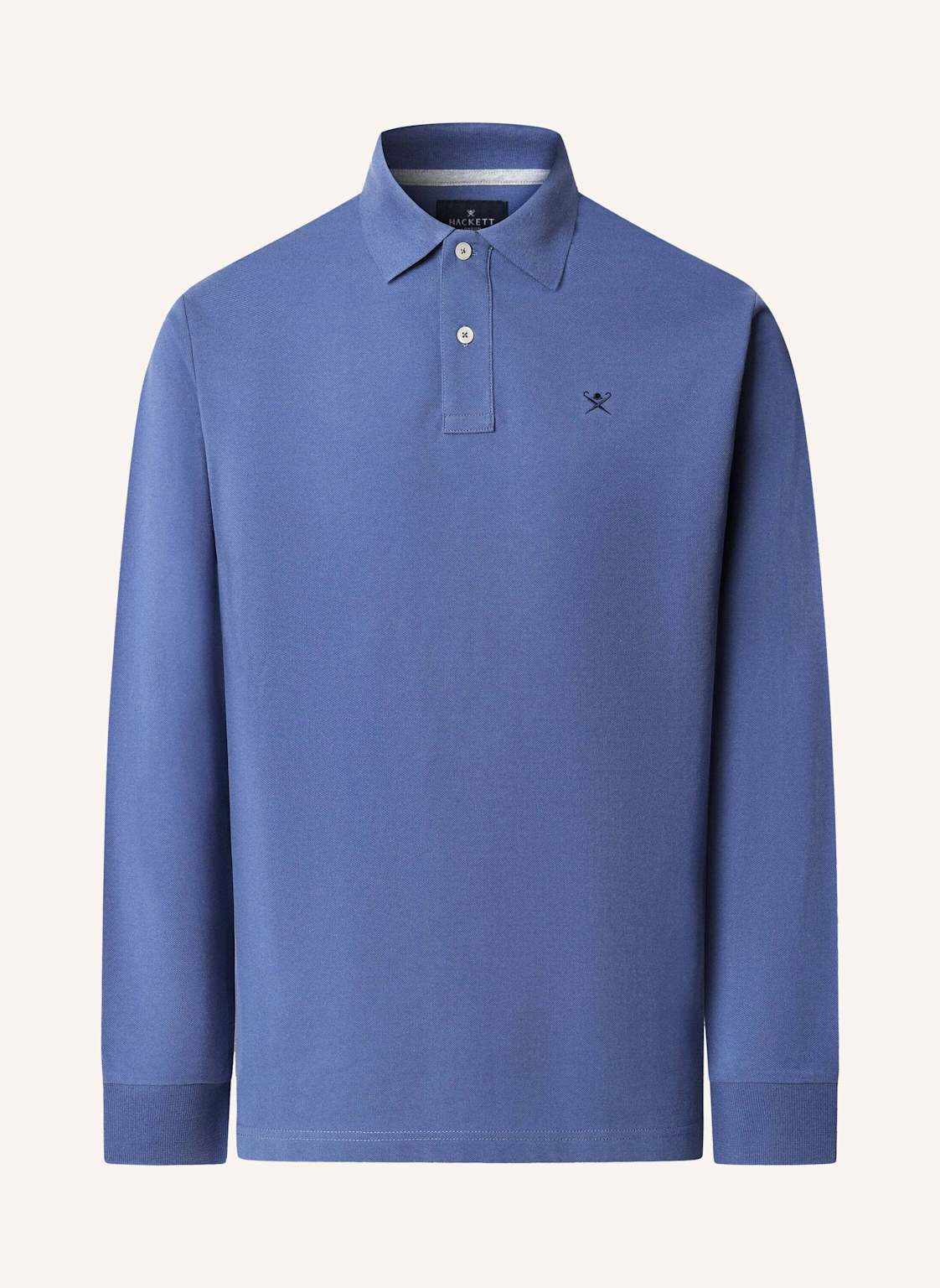 Hackett London Poloshirt Slim Fit Logo Ls blau von Hackett London