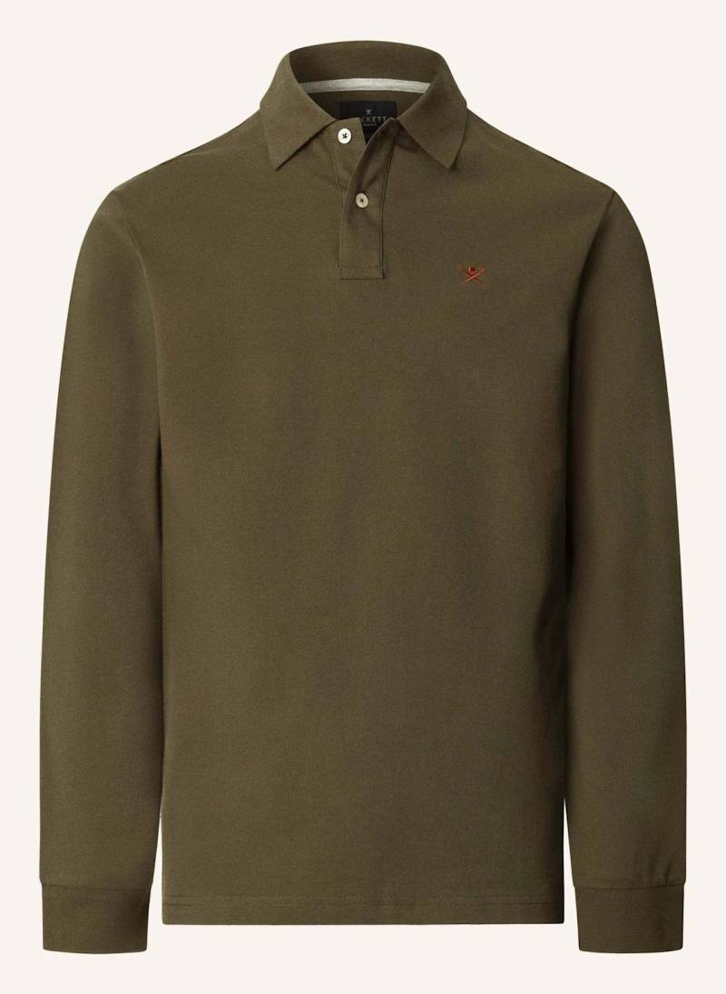 Hackett London Poloshirt Slim Fit Logo Ls gruen von Hackett London