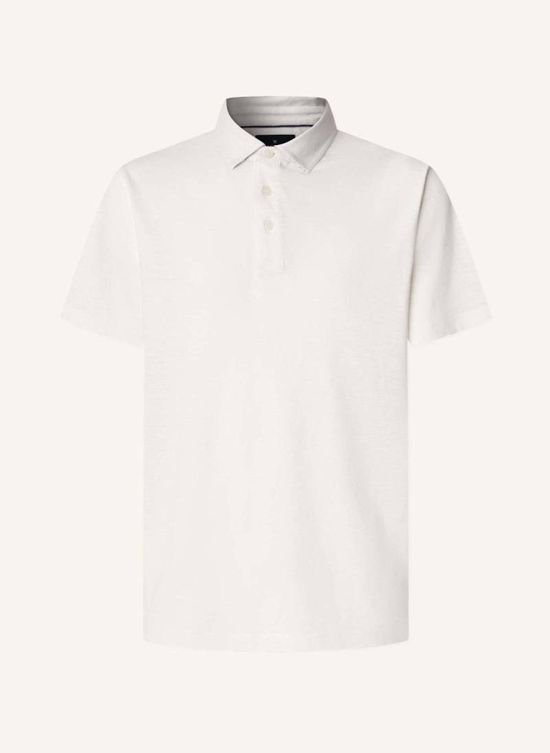 Hackett London Poloshirt Swim Palm Cott Linen weiss von Hackett London