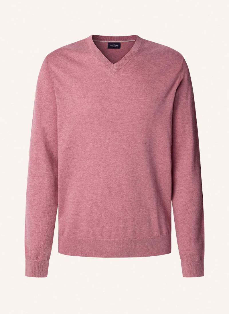 Hackett London Pullover Cotton Cash V Neck rot von Hackett London