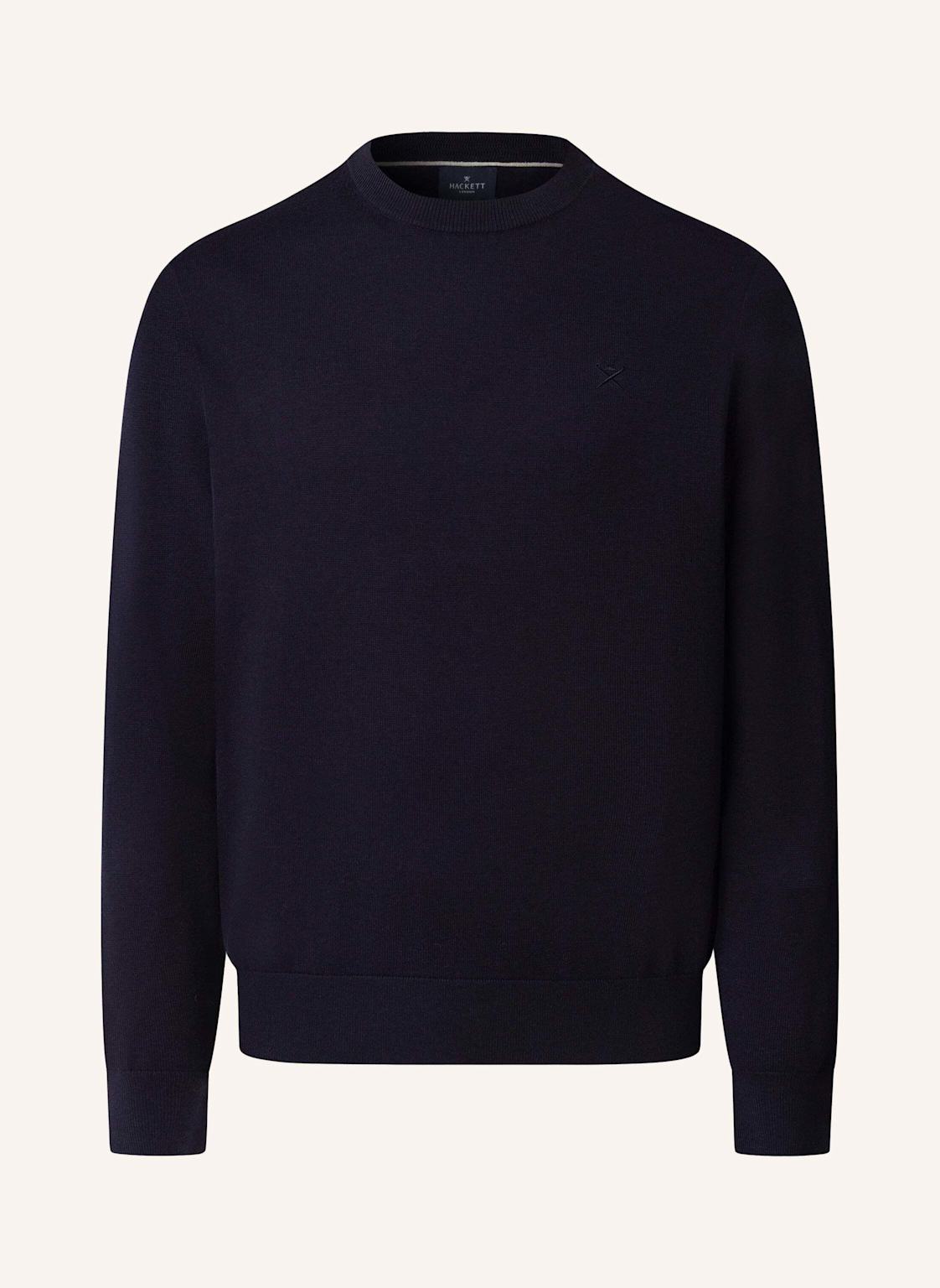 Hackett London Pullover Cotton Silk Crew blau von Hackett London