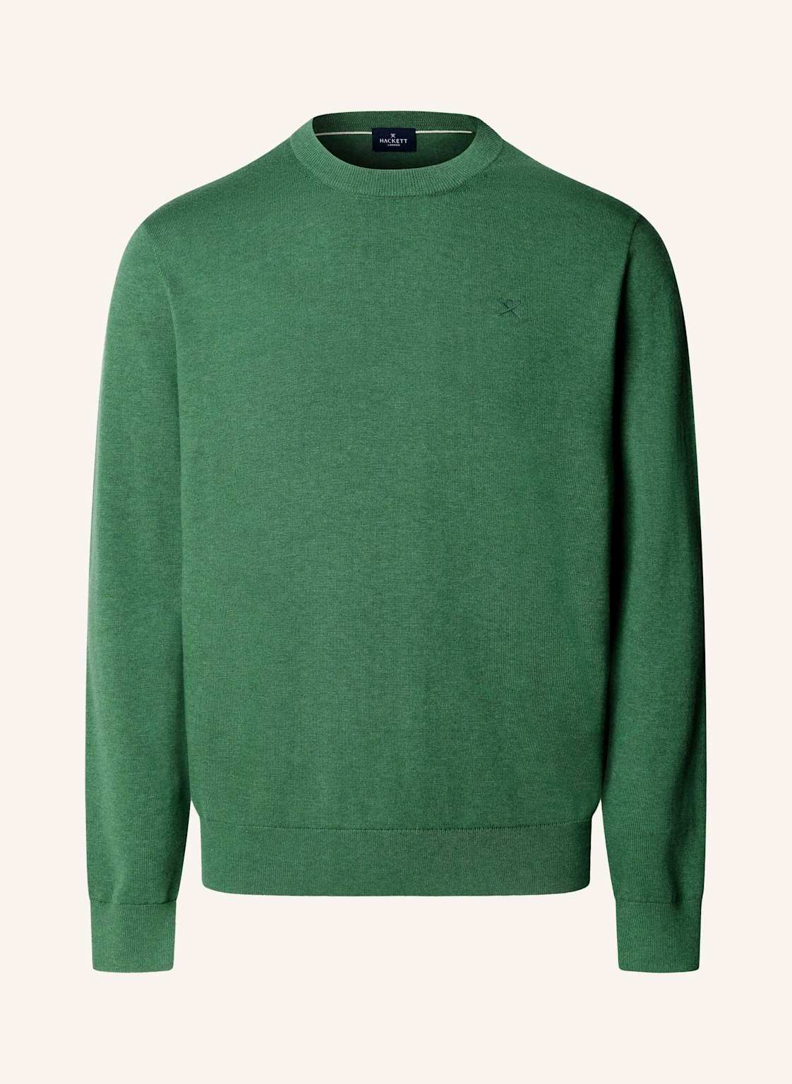 Hackett London Pullover Cotton Silk Crew gruen von Hackett London