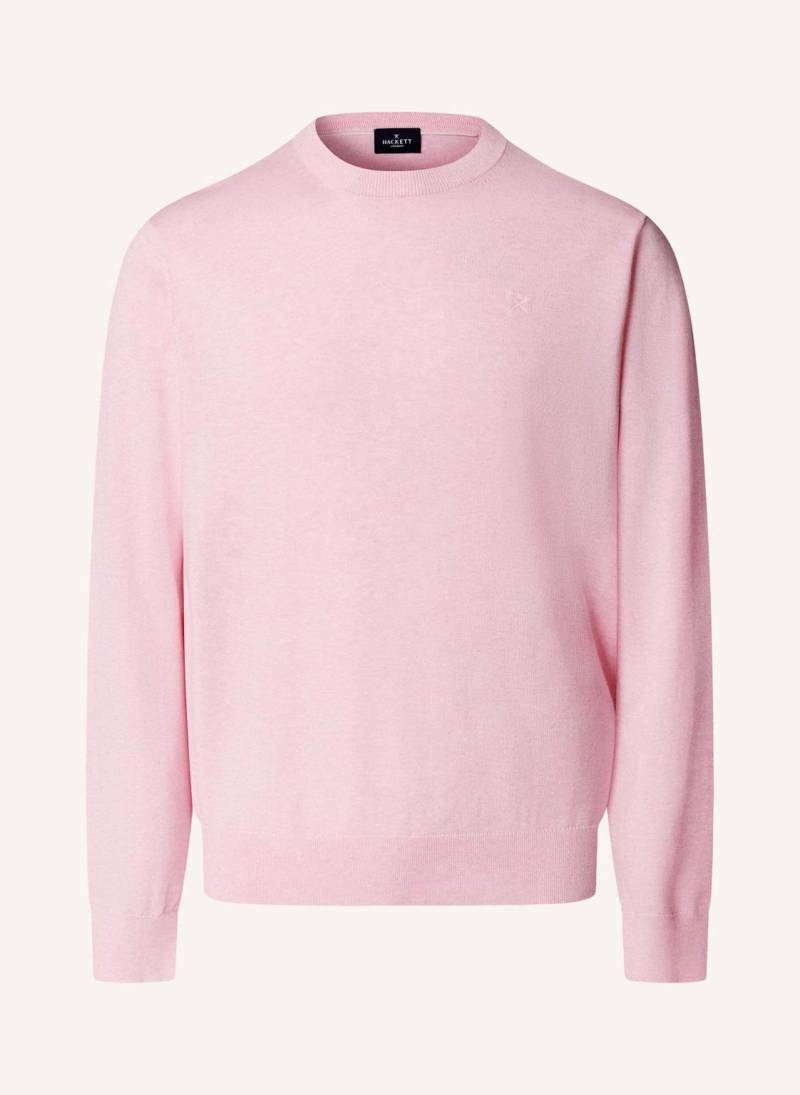 Hackett London Pullover Cotton Silk Crew pink von Hackett London