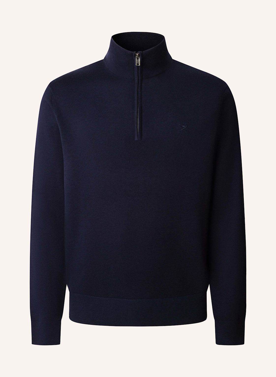 Hackett London Pullover Cotton Silk Hzip blau von Hackett London