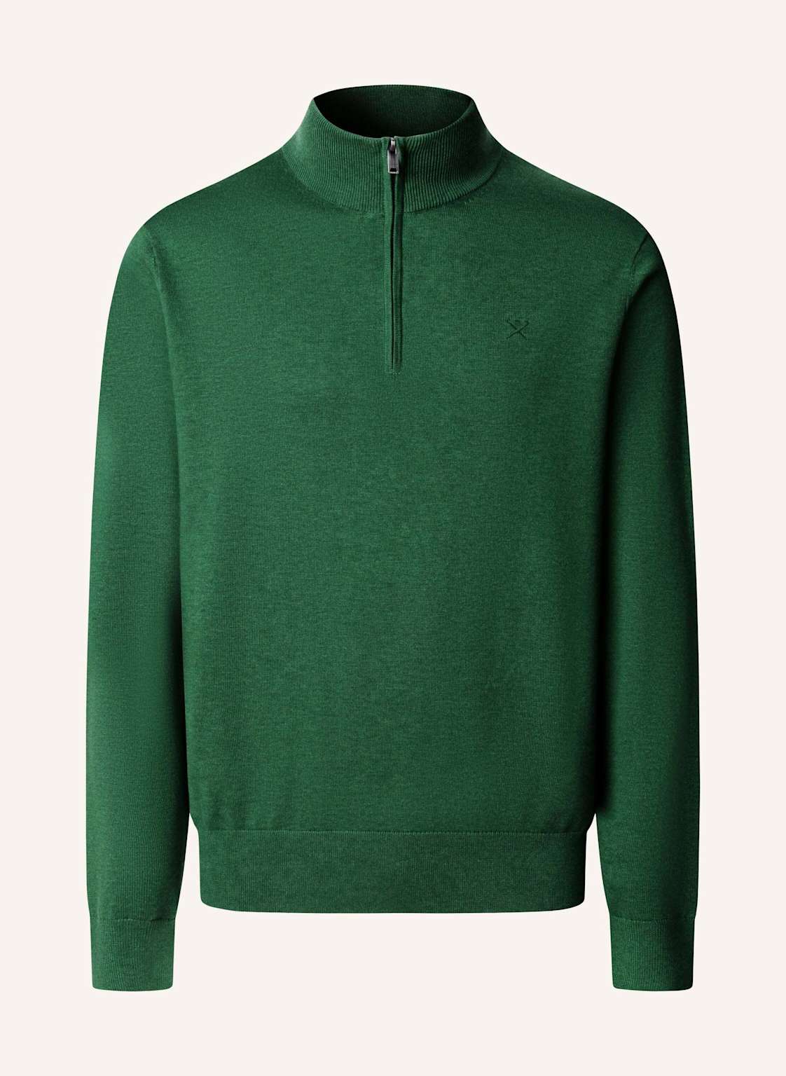 Hackett London Pullover Cotton Silk Hzip gruen von Hackett London