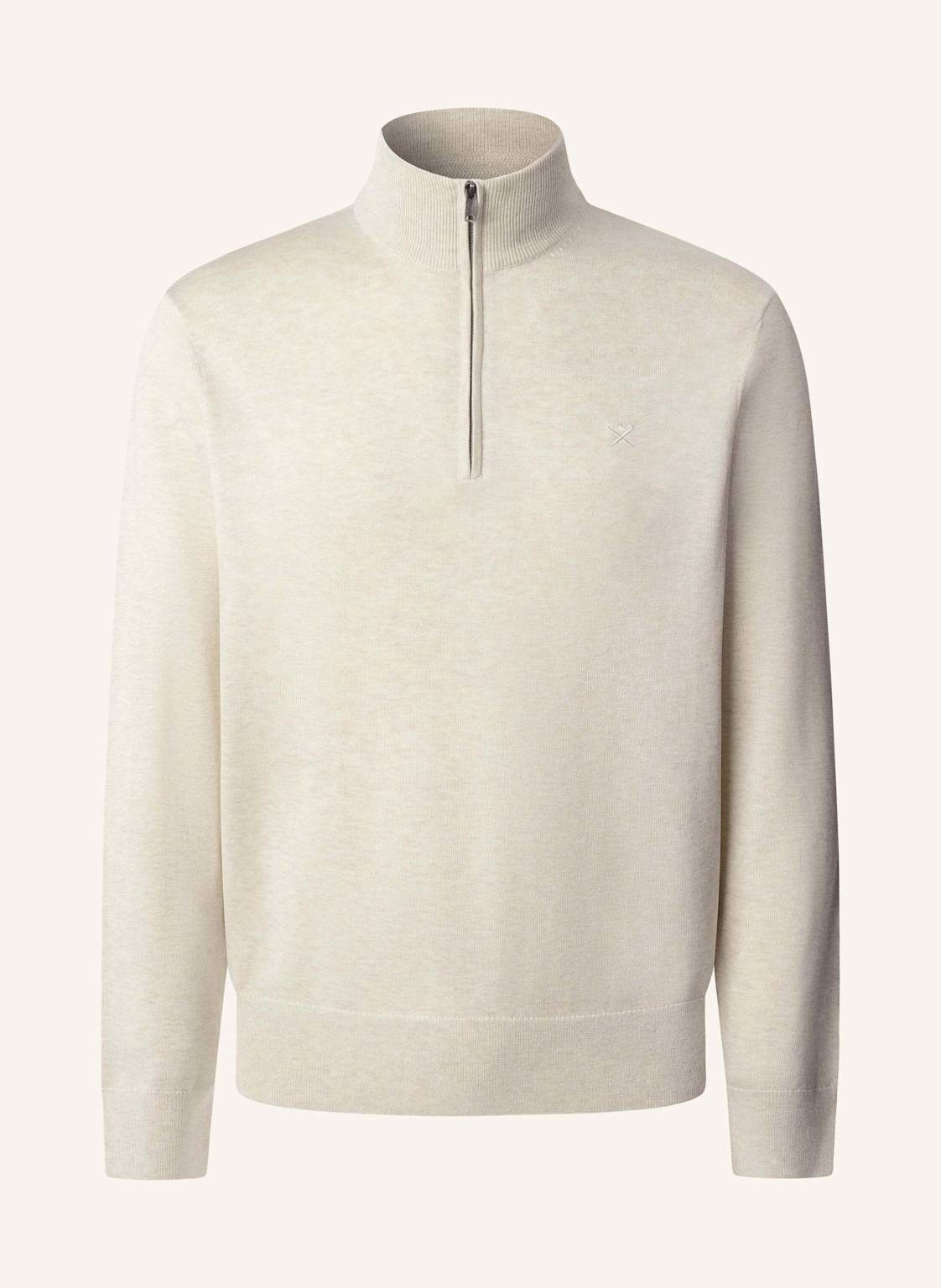 Hackett London Pullover Cotton Silk Hzip weiss von Hackett London